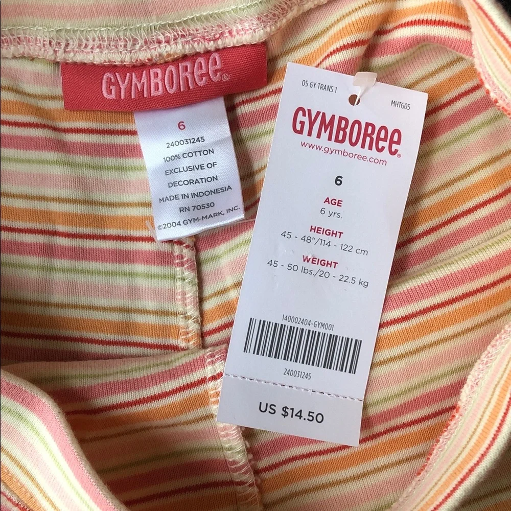 Gymboree Aloha Wahine 100% Cotton Multi-Color Stripe With 2 Side Ruffle Size 6 - Picture 6 of 16
